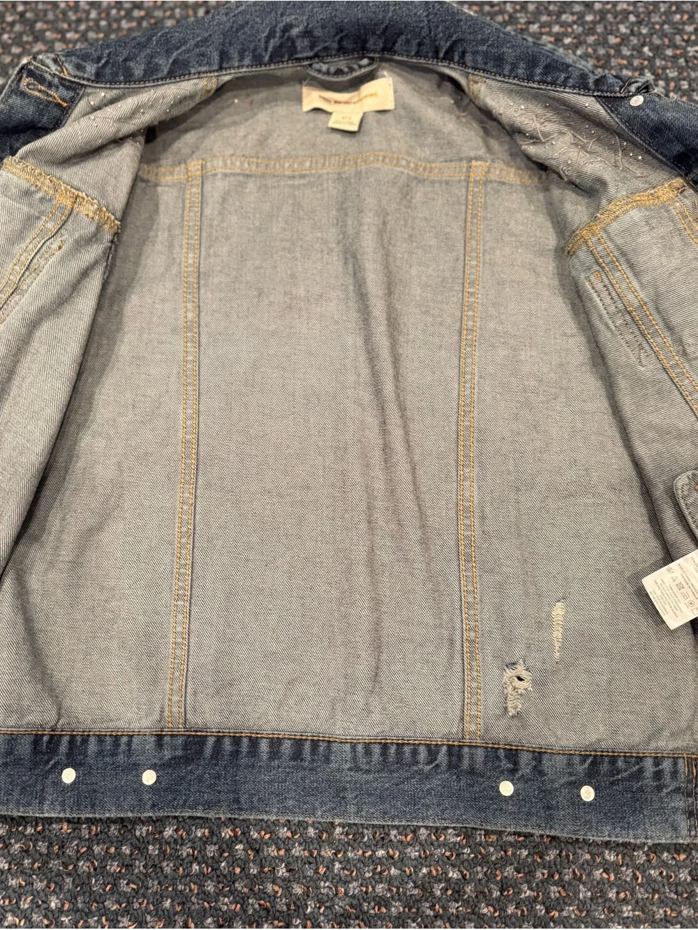 Anthropologie Pilcro Pearled Denim Trucker Jean Jacket